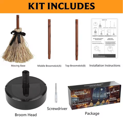 The Ghost Broom - Sound-Activated Dancing Witch Broom